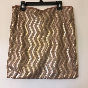 Free People Gold Sequin Mini Skirt